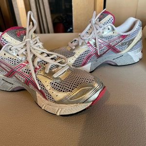 ASICS Gel-1160 Athletic Running Shoe Womens Size 7.5 T0J8N White Pink Bl…